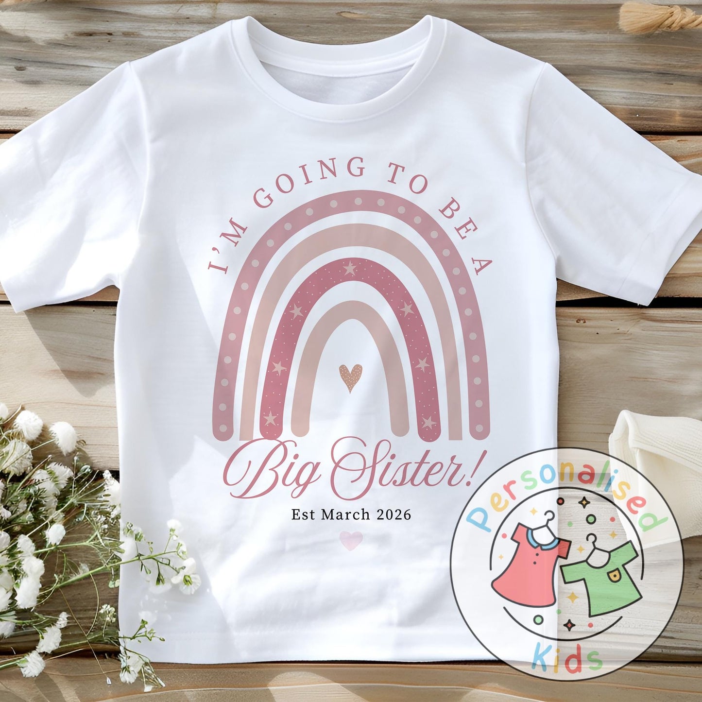 Celebrate the sweetest promotion with our adorable "Promoted to Big Sister" outfits – perfect for pregnancy announcements, sibling reveal photos, or a thoughtful gift for the newest big sibling!
