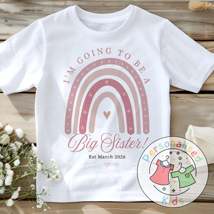 Celebrate the sweetest promotion with our adorable "Promoted to Big Sister" outfits – perfect for pregnancy announcements, sibling reveal photos, or a thoughtful gift for the newest big sibling!