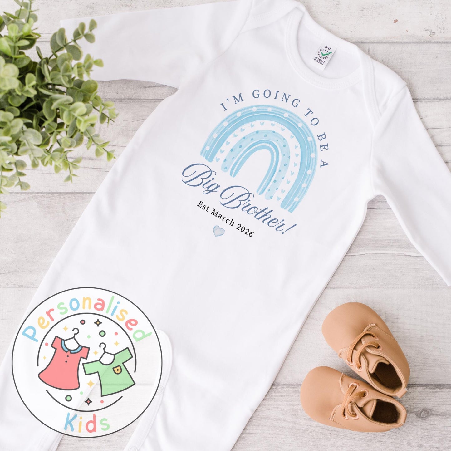 Celebrate the sweetest promotion with our adorable "Promoted to Big Brother" outfits – perfect for pregnancy announcements, sibling reveal photos, or a thoughtful gift for the newest big sibling!