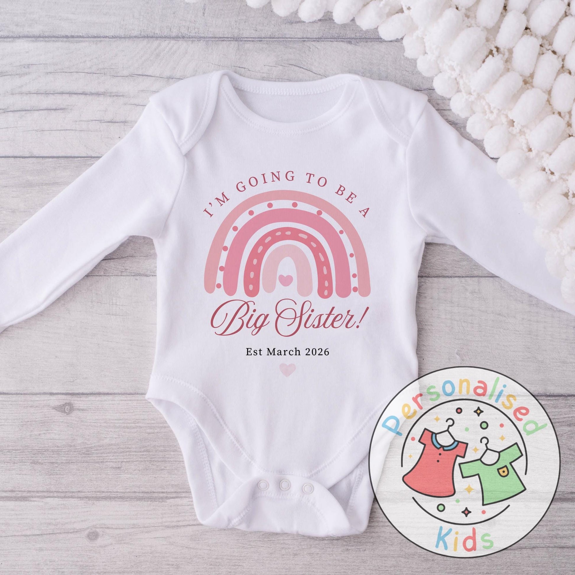 Celebrate the sweetest promotion with our adorable "Promoted to Big Sister" outfits – perfect for pregnancy announcements, sibling reveal photos, or a thoughtful gift for the newest big sibling!